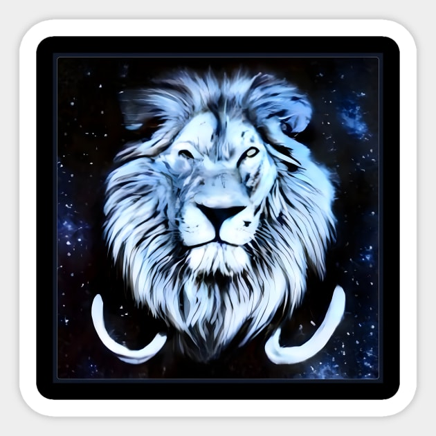 SURREAL LION #6 Sticker by ALLTHINGSMINv